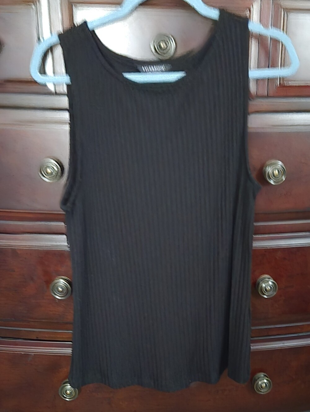 Liverpool Black Ribbed Tank Top